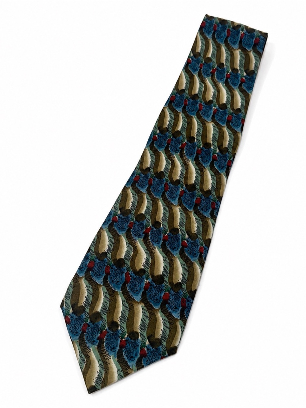 VTG J. Garcia Fine Etching Collection Fifteen Men’s Silk NeckTie Tie 1996 Korea